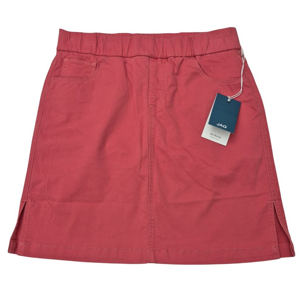 JAG On The Go Pull-On Elastic Waistband Stretch Skort Women's 8 Rose 5 Pockets